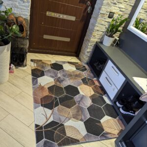 Antypoślizgowy dywanik na drzwi, dywanik w przedpokoju „Złoty liść”