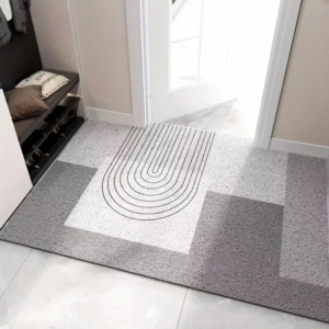 Dywanik chroniący przed brudem, dywanik do przedpokoju w stylu skandynawskim „Szary labirynt”