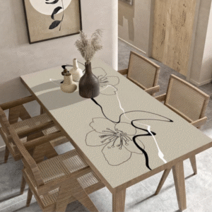 Obrus z nadrukiem skóropodobnym, zabezpieczenie stołu „Sakura”