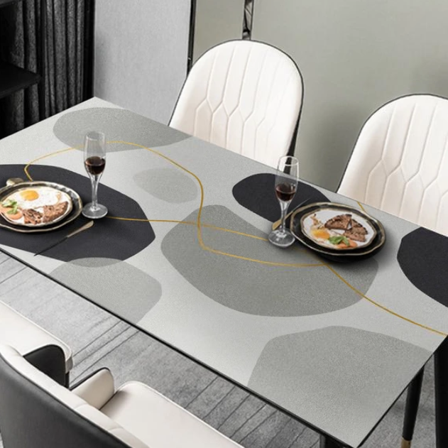 Obrus PVC z fakturą skóry na stół kuchenny, folia „Boho style”