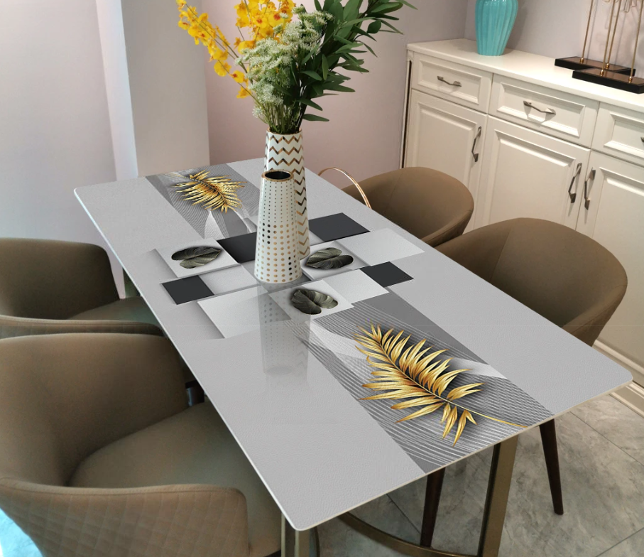Wodoodporny obrus z nadrukiem, stylowe pokrycie stołu „Minimalism” - obrazek 2