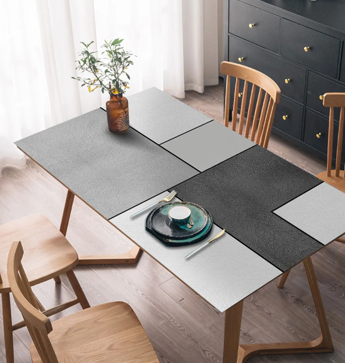 Obrus PVC z modnym motywem do domu, wodoodporna ochrona stołu „Concrete table” - obrazek 2