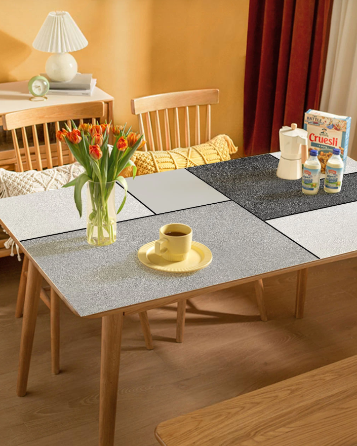 Obrus PVC z modnym motywem do domu, wodoodporna ochrona stołu „Concrete table” - obrazek 4