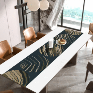 Obrus z PVC do stołu obiadowego, stylowe pokrycie kuchenne „Coffee texture”