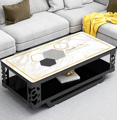 Biały obrus na kuchnię i jadalnię na zamówienie „White marble” - obrazek 4