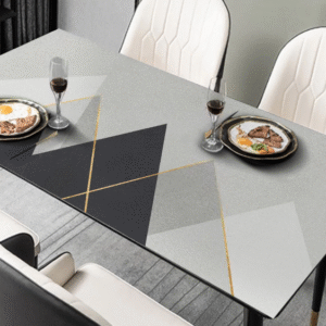 Wodoodporny obrus z nadrukiem górskim, ochrona stołu „Peaks”