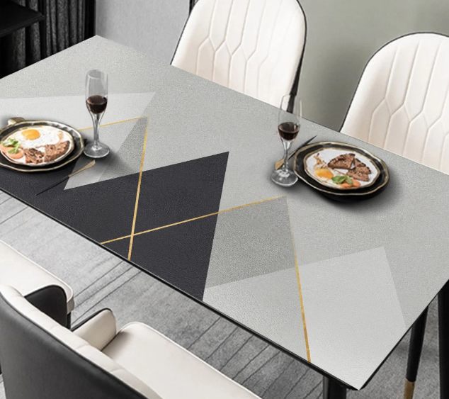 Wodoodporny obrus z nadrukiem górskim, ochrona stołu „Peaks”