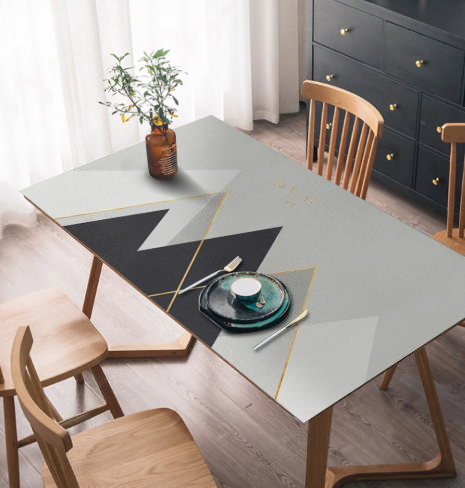 Wodoodporny obrus z nadrukiem górskim, ochrona stołu „Peaks” - obrazek 2