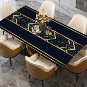 Obrus z PVC do kuchni i jadalni, nakrycie kuchenne z nadrukiem „Art Deco vibe”