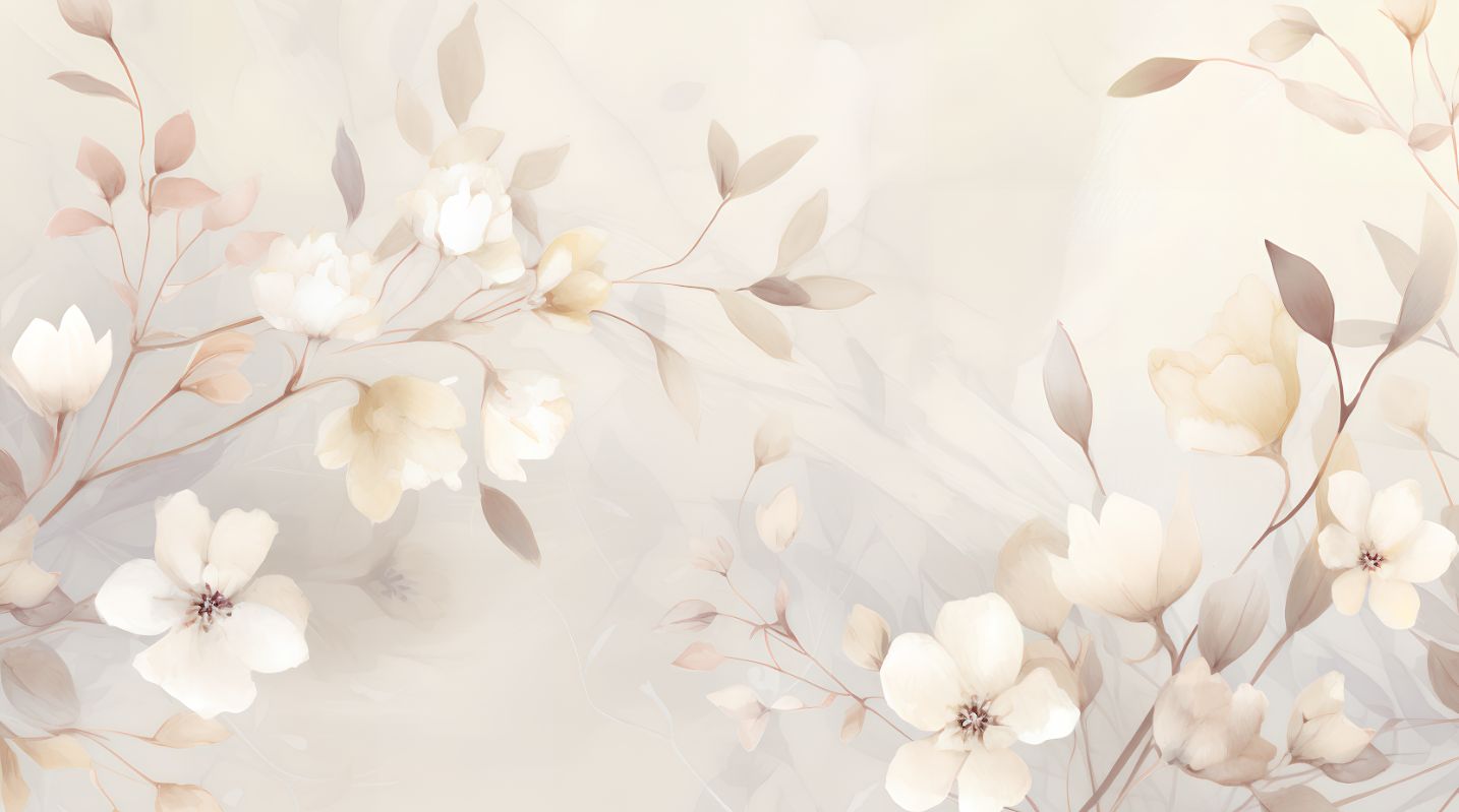 Delikatna fototapeta z kwiatami "Kwiatuszki" - obrazek 4