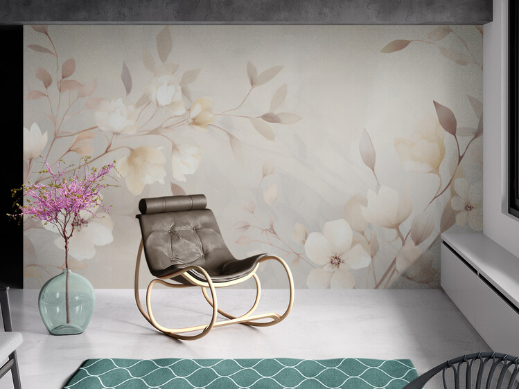 Delikatna fototapeta z kwiatami "Kwiatuszki"