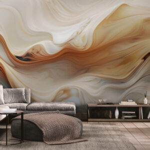 Abstrakcyjna fototapeta 3D z efektem przestrzennym "Pomarańczowy nastrój"