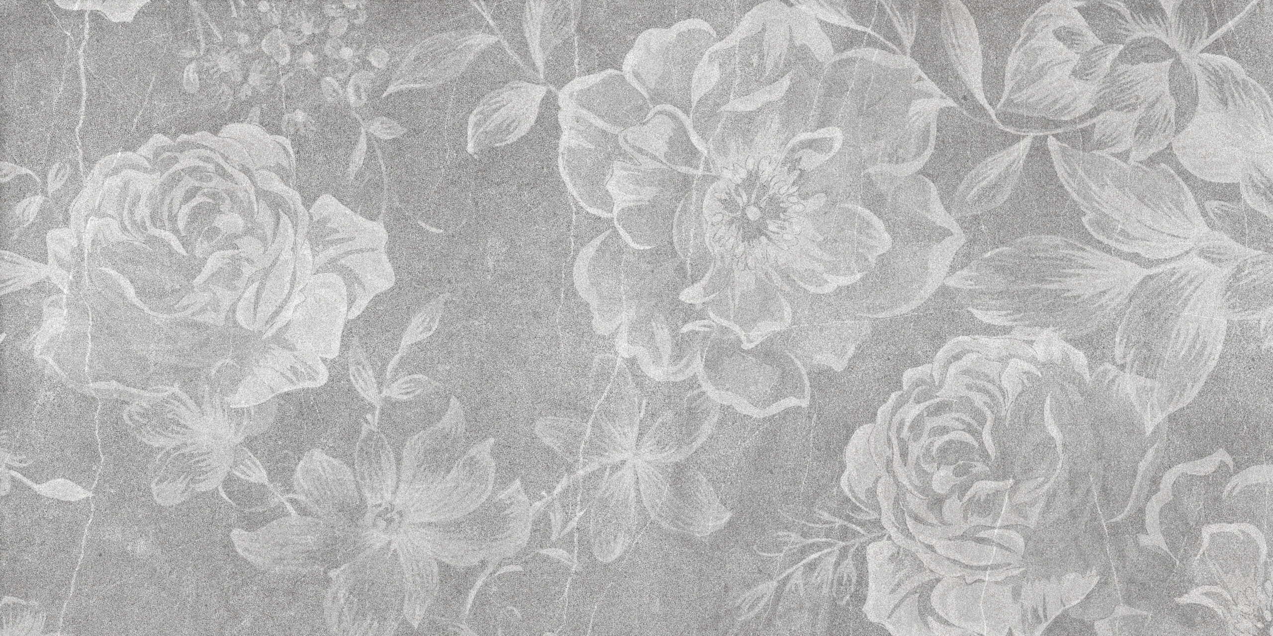 Neutralna fototapeta do sypialni, szara fototapeta "Szare kwiaty" - obrazek 4