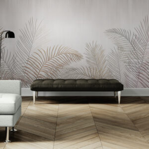 Bezszwowa fototapeta z piórami, neutralna fototapeta do sypialni "Inspiracja"