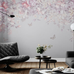 Fototapeta kwiatowa do sypialni, winylowa fototapeta z kwiatami "Małe piwonie"