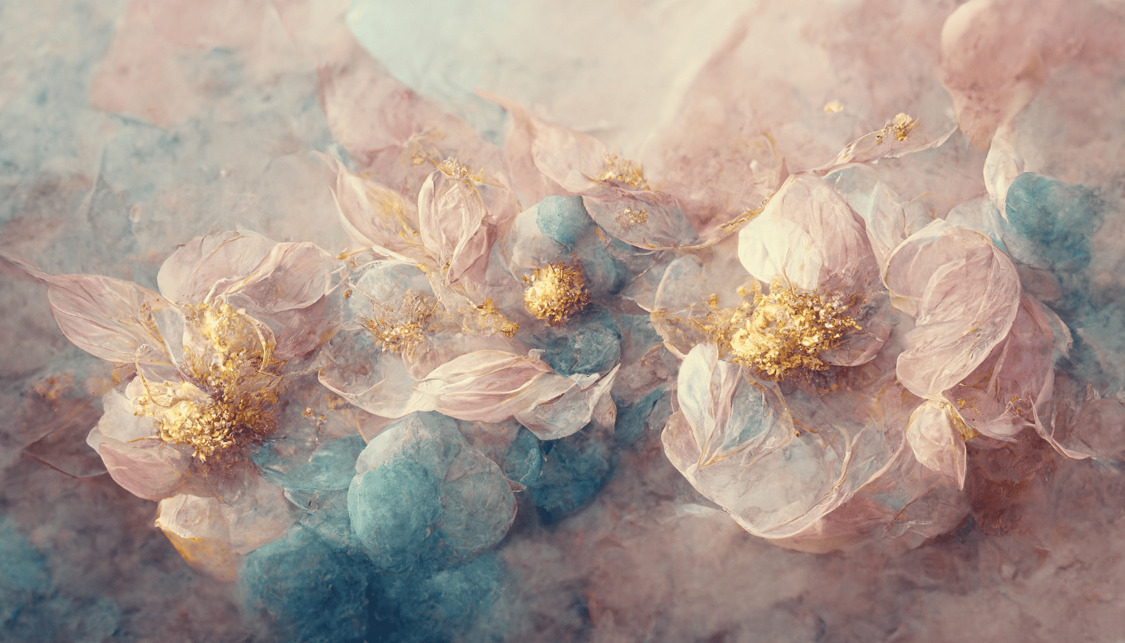 Fototapeta kwiatowa do salonu, bezszwowa fototapeta "Różowe zwiewne kwiaty" - obrazek 4