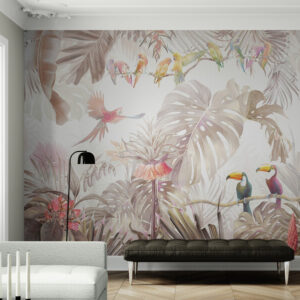 Fototapety tropikalne, fototapety z roślinami i papugami „Tropikalny ogród”