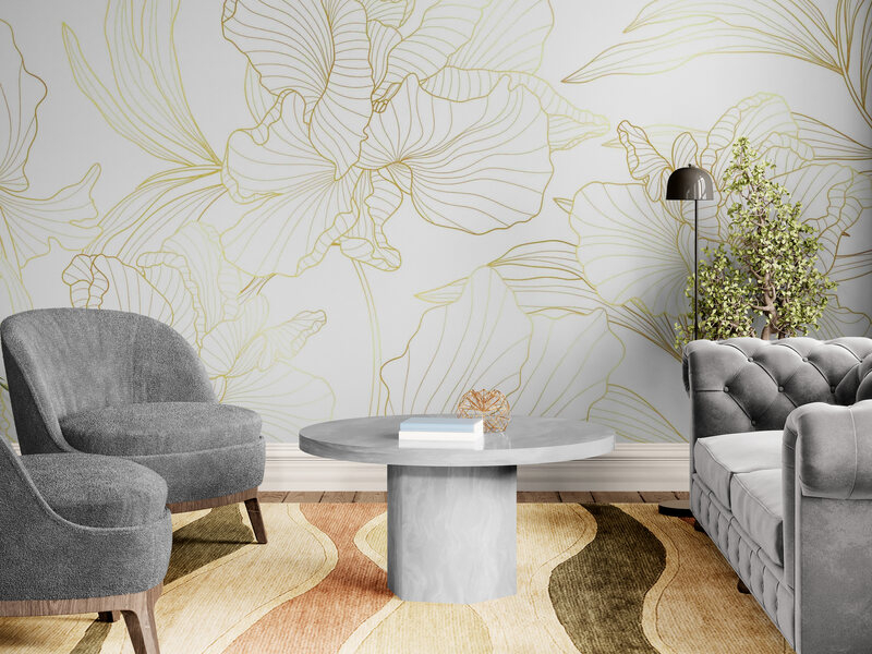 Fototapety z abstrakcyjnym kwiatem do sypialni „Letni bryza”