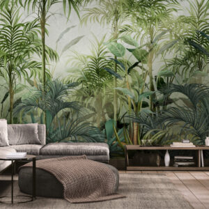 Fototapety z roślinami do salonu „Zielone tropiki”