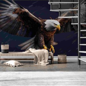 Fototapety z ptakami do sypialni, ciemne fototapety, winylowe, flizelinowe „Orzeł”