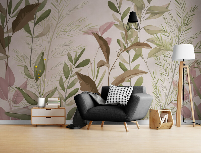 Fototapety z roślinami, neutralne bezszwowe fototapety na ściany „Rośliny polne” - obrazek 2