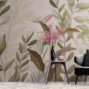 Fototapety z roślinami, neutralne bezszwowe fototapety na ściany „Rośliny polne”