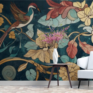 Fototapety z kwiatami, bezszwowe fototapety do wnętrza domu „Harmonia odcieni”