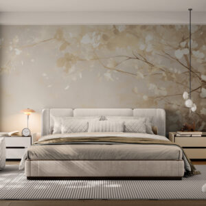 Fototapeta z neutralnym wzorem, winylowa fototapeta kwiaty "Delikatne płatki"