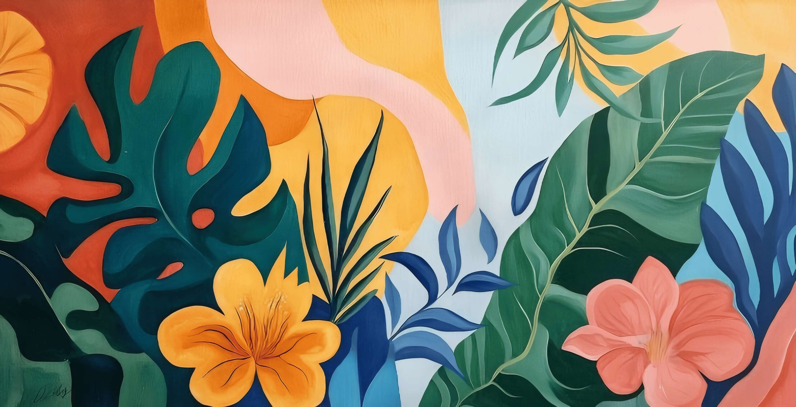 Jasna fototapeta z liśćmi, bezszwowa fototapeta do wnętrza domu "Wielobarwne liście" - obrazek 4