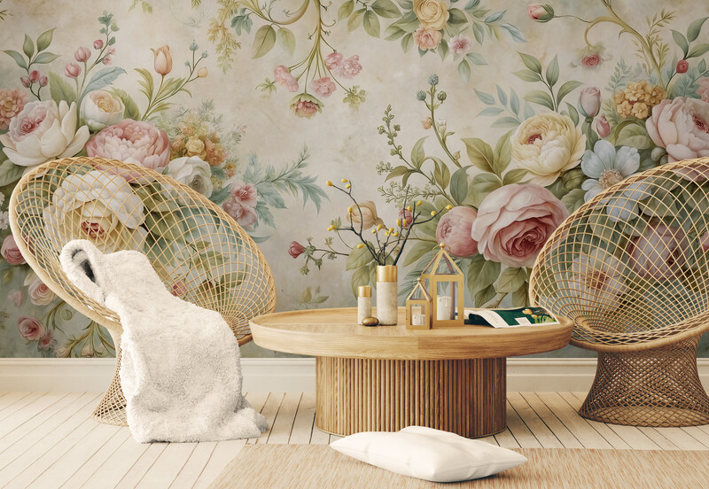 Fototapeta w pastelowe kwiaty "Delikatne kwiaty" - obrazek 2