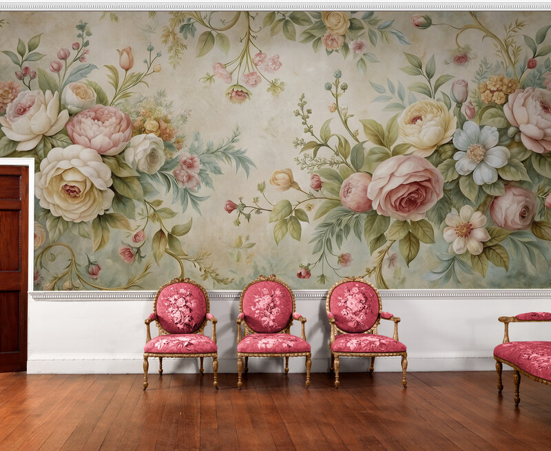 Fototapeta w pastelowe kwiaty "Delikatne kwiaty"