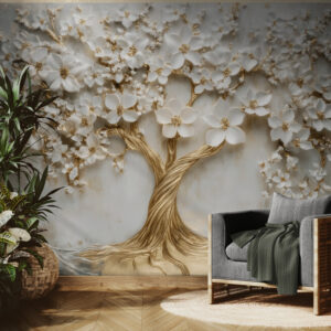 Fototapeta z efektem trójwymiarowym "Kwitnące drzewo"