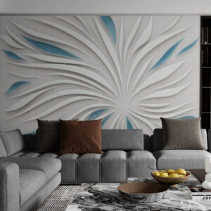 Lekka samoprzylepna fototapeta z nadrukiem kwiatowym "Abstrakcyjny kwiat"