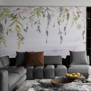 Delikatna kwiatowa fototapeta "Zwisające gałęzie"