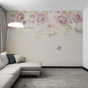 Fototapeta 3D z kwiatami "Delikatne Róże"