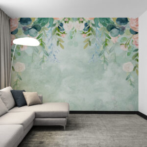 Samoprzylepna fototapeta kwiatowa do sypialni "Kwitnąca Ściana"