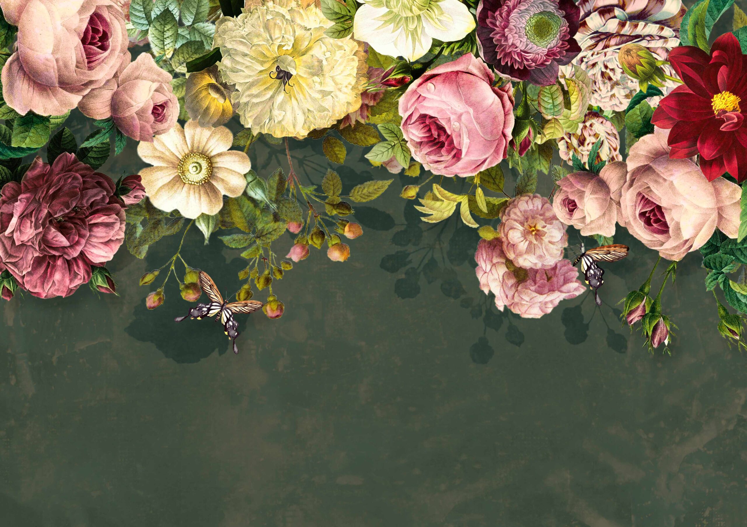 Fototapeta z kwiatami, fototapeta winylowa z akcentem do domu "Jasne kwiaty" - obrazek 4